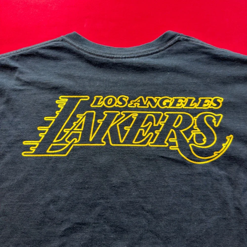 VTG Y2K Los Angeles Lakers Hollywood Nights T-Shirt Mens XL Black NBA Graphic - Picture 5 of 5